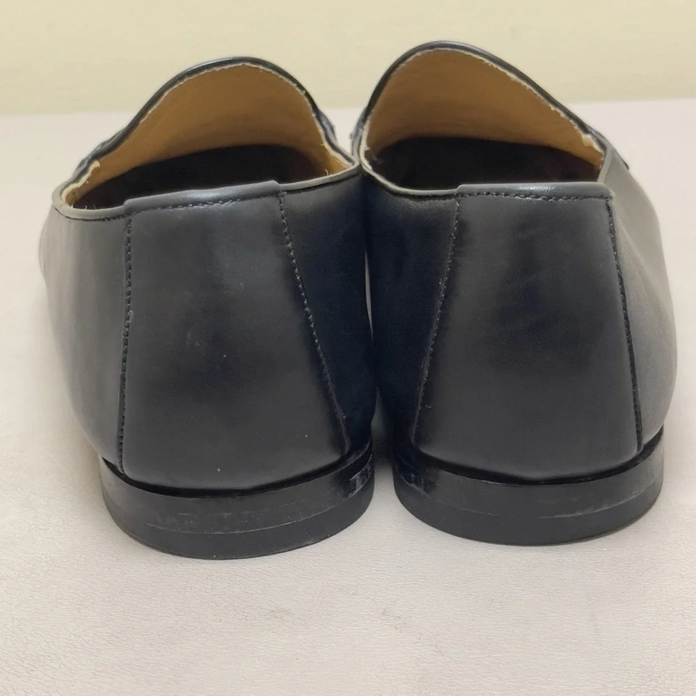 Tresmode Neslip Shoes Men 44 / 10.5 Black Horsebit Leather Slip On Loafers Italy
